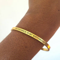 "Abundance Is My Birthright" Bangle - Kobi Co.