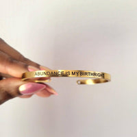 "Abundance Is My Birthright" Bangle - Kobi Co.