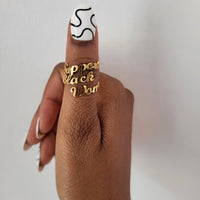 Support Black Women 18K Gold Plated Ring - Kobi Co.