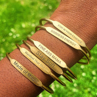 Brass Affirmation Bangles - Kobi Co.