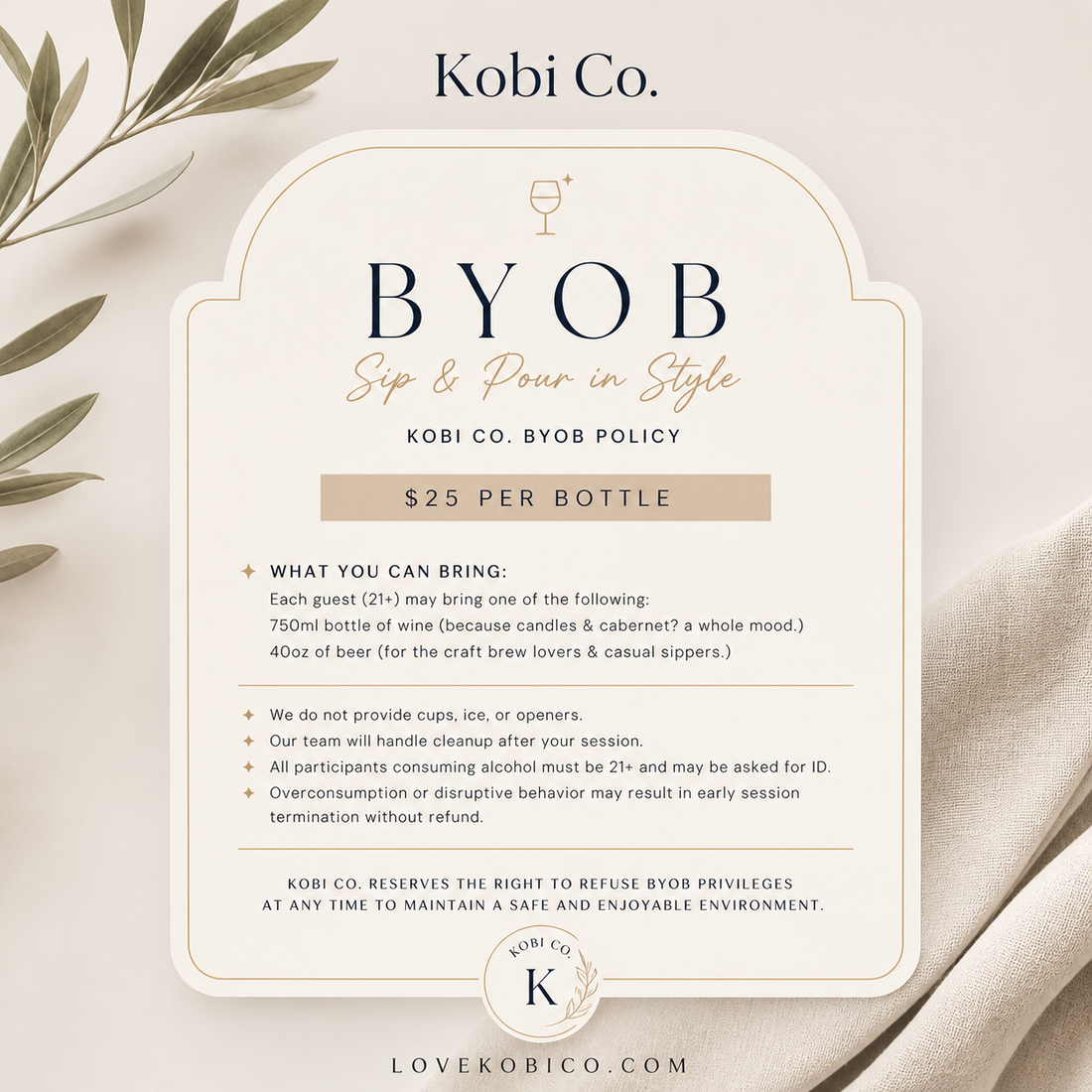 BYOB  – Sip & Pour in Style 🍷✨ - Kobi Co.