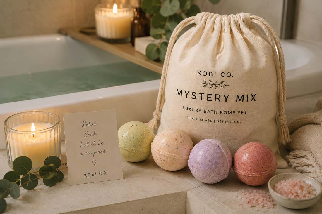 Mix Master Mystery Mix - Luxury Bath Bomb Set (4 bath bombs) - Kobi Co.