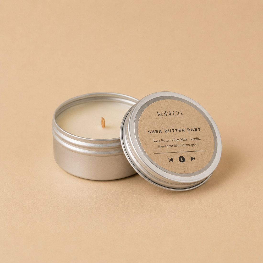 Shea Butter Baby Candle | Vanilla, Santal & Amber Luxury Soy Candle - Kobi Co.