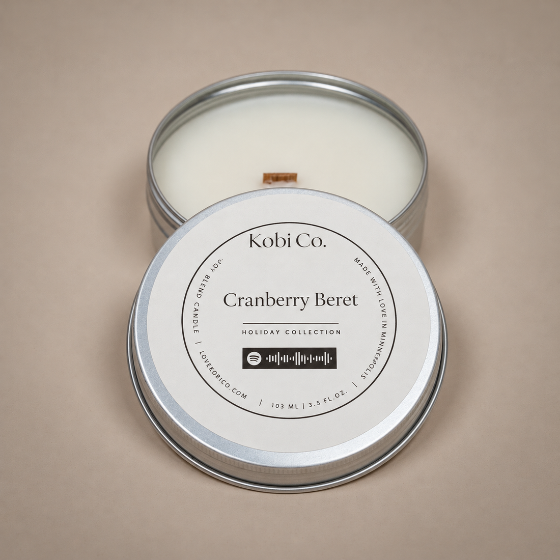 Cranberry Beret Holiday Soy Candle