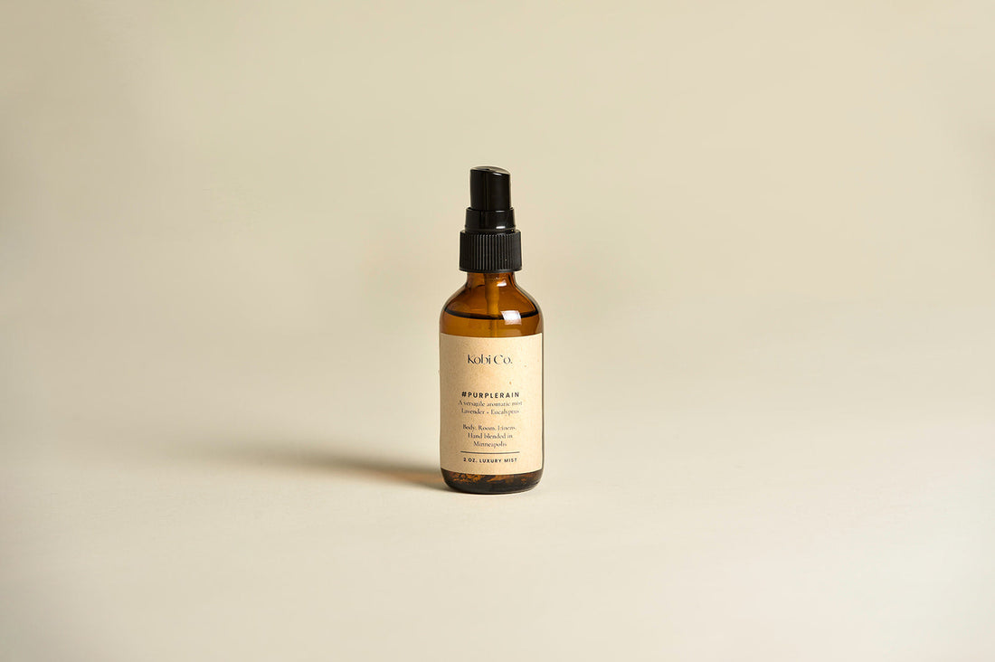 Kobi Co. PurpleReign 3 in 1 luxury spray, example spray selection for The Mood Mix Gift Box
