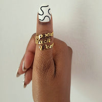 Support Black Women 18K Gold Plated Ring - Kobi Co.