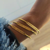 Brass Affirmation Bangles - Kobi Co.