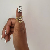 Support Black Women 18K Gold Plated Ring - Kobi Co.