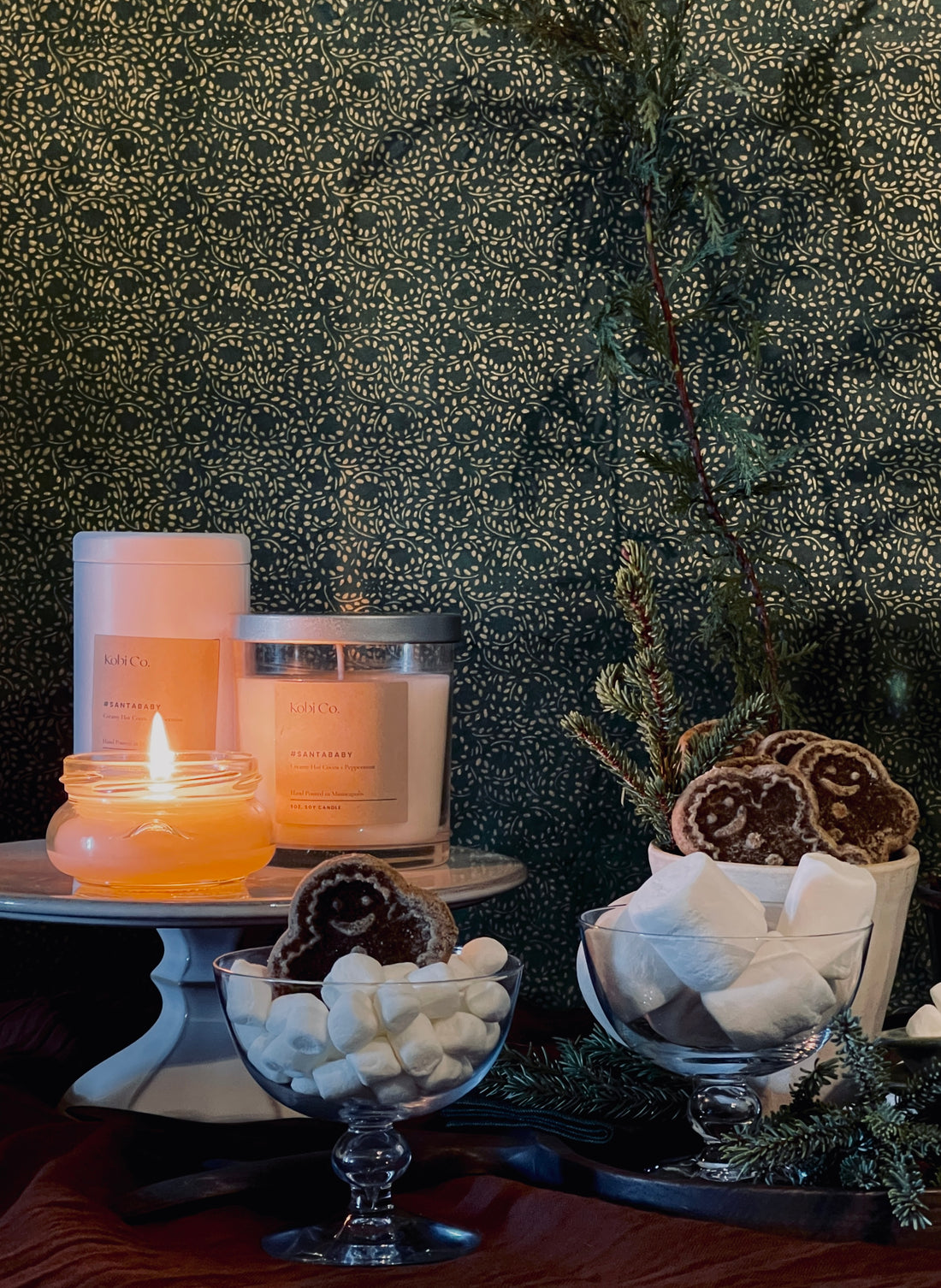 Holiday Candle Bundle Small (3 oz candle, bath bomb, spray + matches + card )